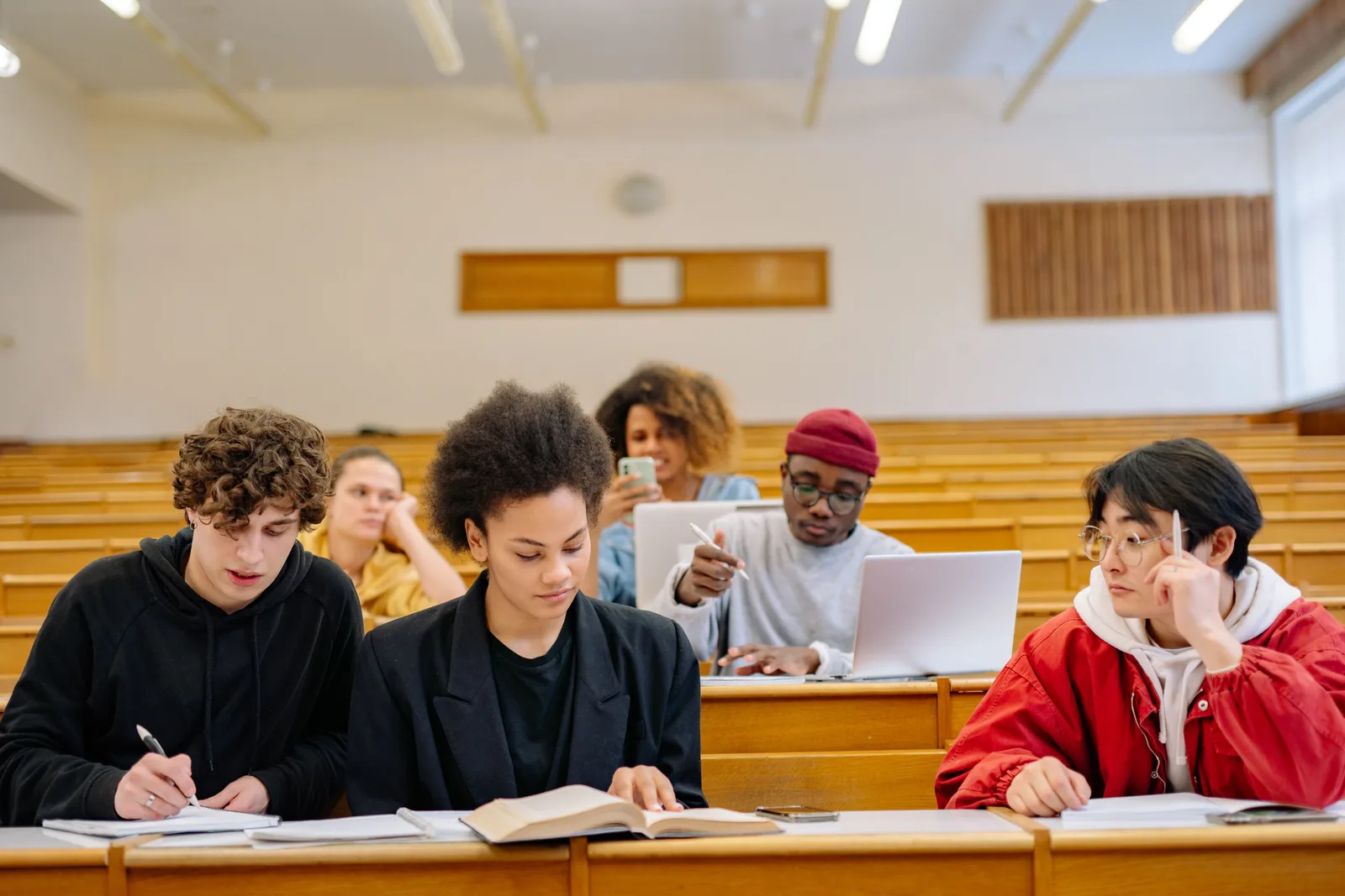 Students preparing for their studies